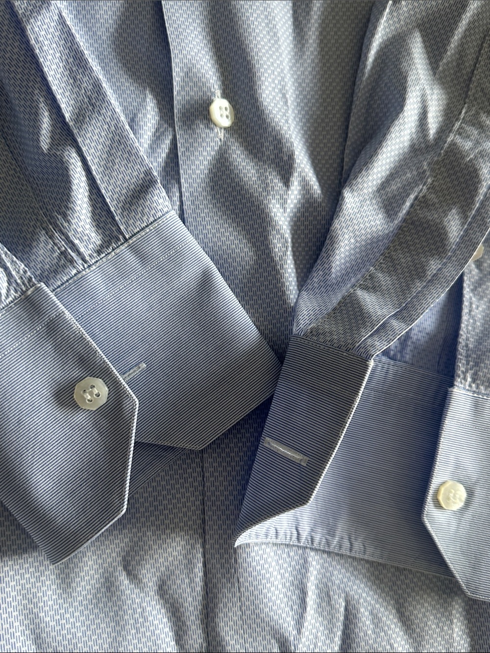 Stefano Ricci Light Blue Micro-Pattern Dress Shirt - Picture 5 of 6